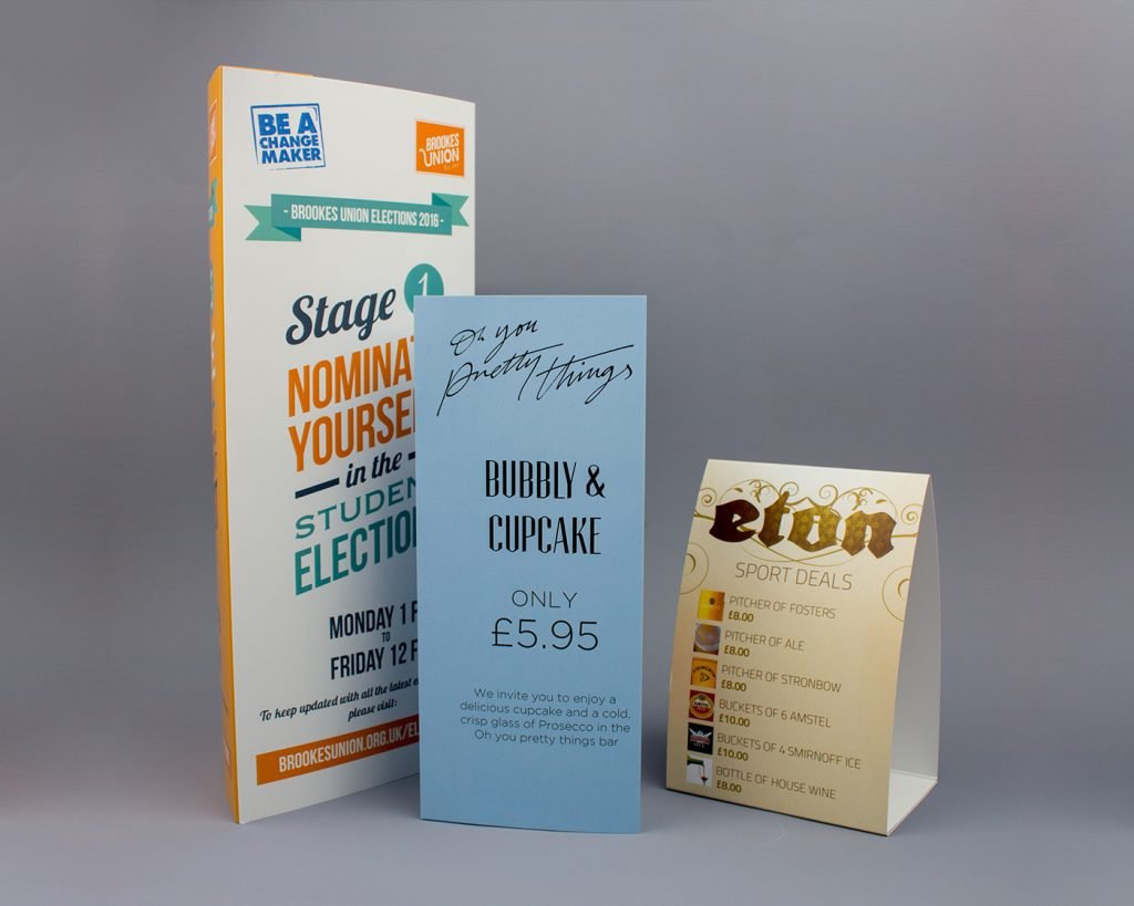Table Tents Printing Cheadle